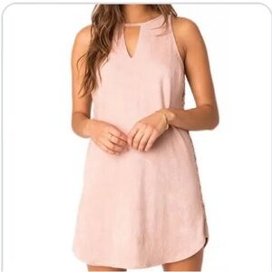 Black Swan Faux Fur Stassi Lace up Mini Dress